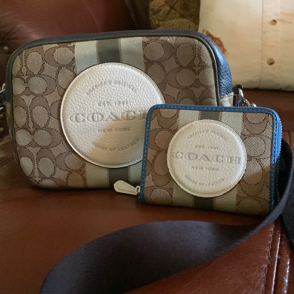 Coach Dempsey jacquard crossbody and matching wallet